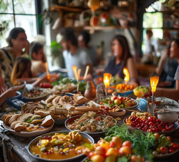 美食活动，温暖与欢乐